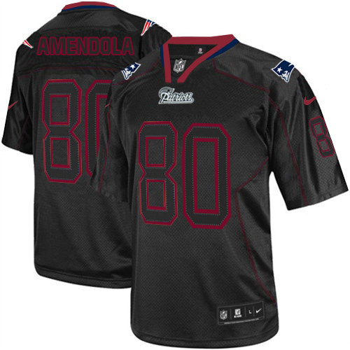 Nike Patriots #80 Danny Amendola Lights Out Black Men's Stitched NFL Elite Jersey